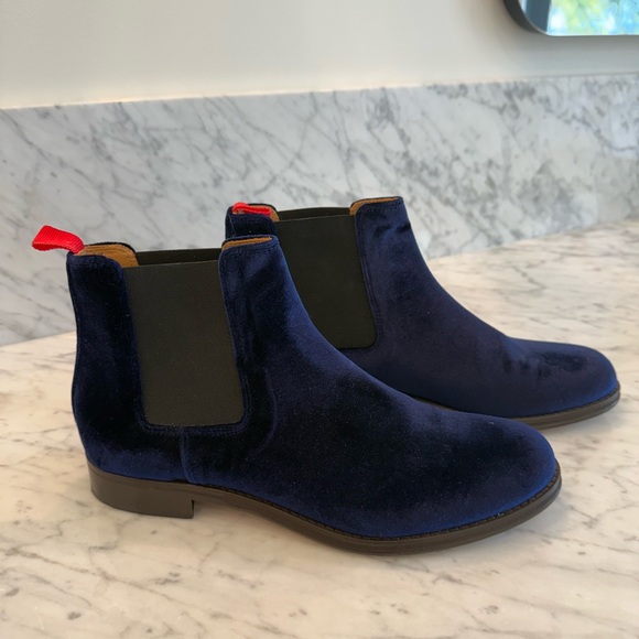 Women’s Del Toro Italian Velvet Chelsea Boots - Picture 1 of 6